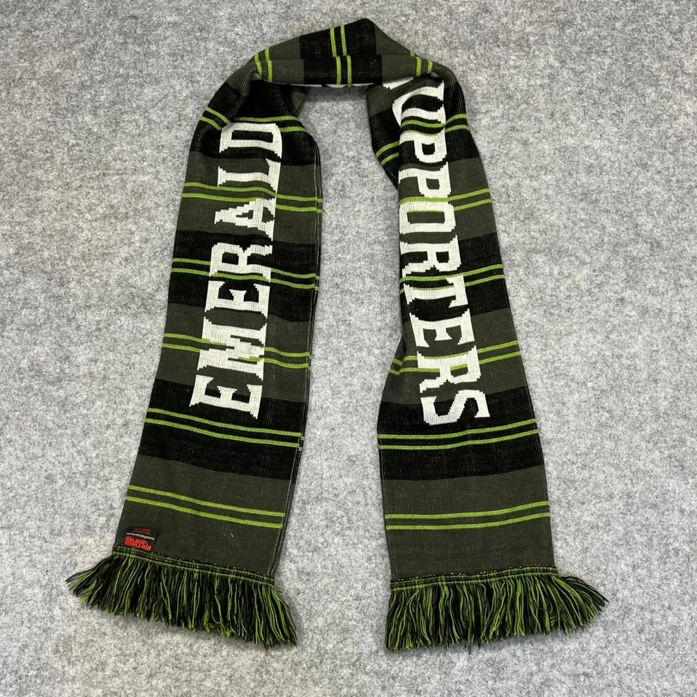 Emerald City Supporters‎ Scarf ECS Green Black Striped Fringed